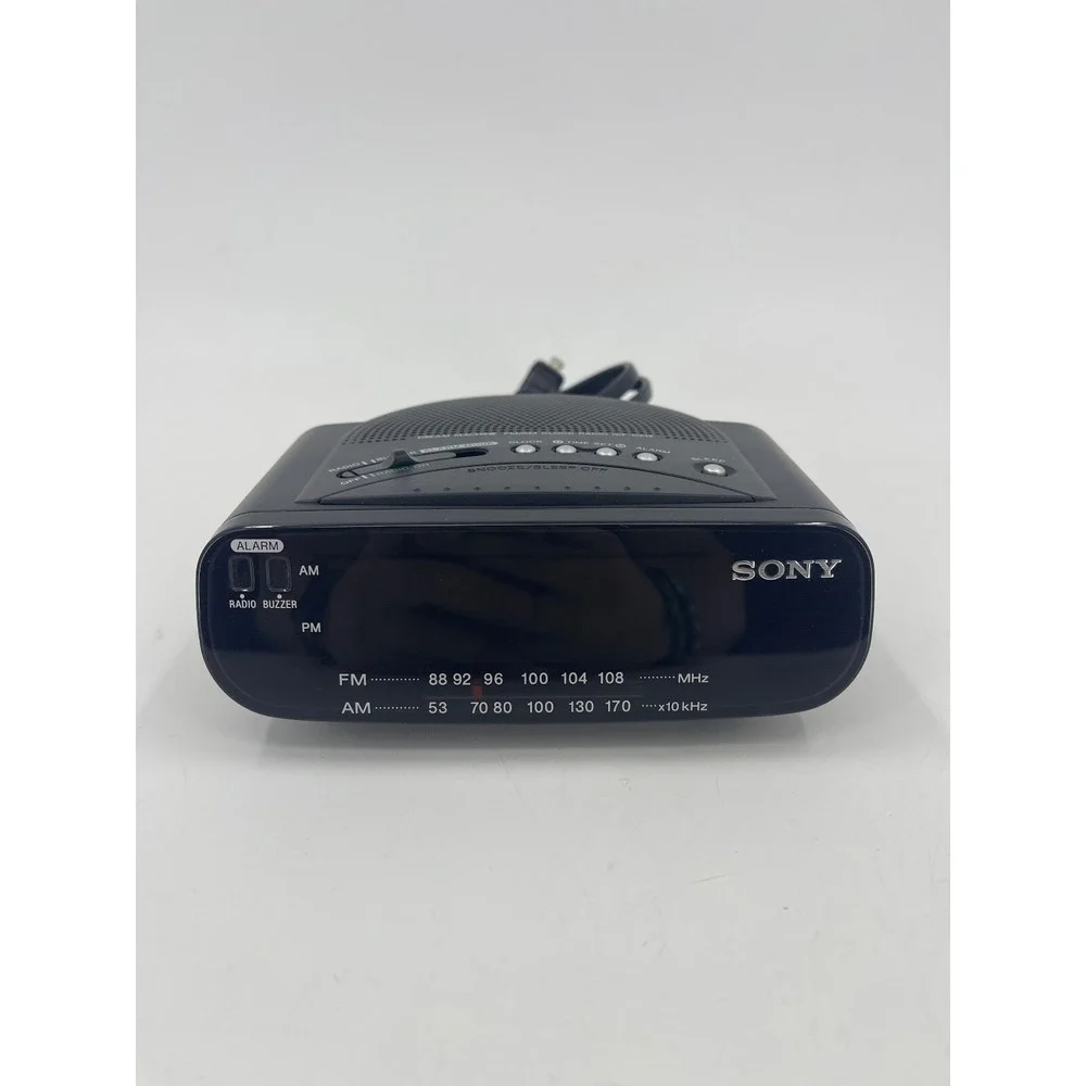 Sony Dream Machine AM/FM Dual Alarm Digital Clock Radio Black ICF-C212‎ Works
